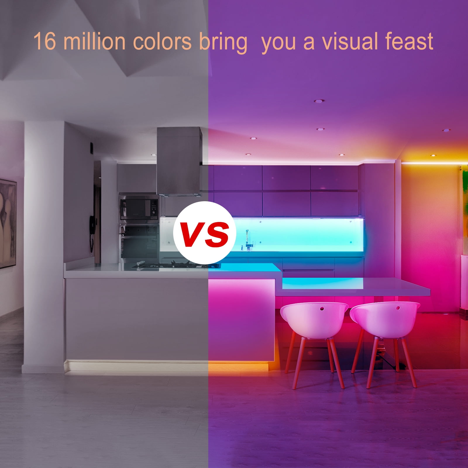 PHOPOLLO 100ft LED Strip Lights for Bedroom, Color Changing RGB Lights with 24Keys Remote, Perfect for Home Decor - Image 6