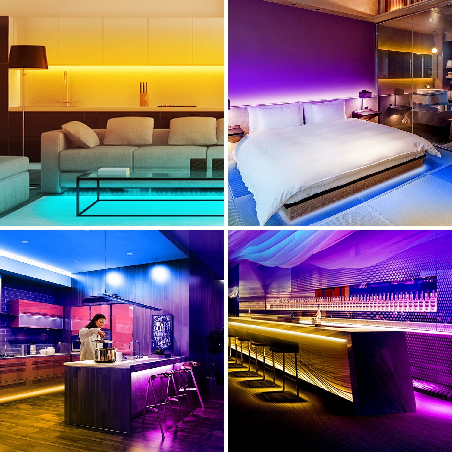 DAYBETTER Led Strip Lights 200ft,App and Remote Control,RGB Music Sync Color Changing LED Lights for Bedroom,Party,Home Decoration - Image 3