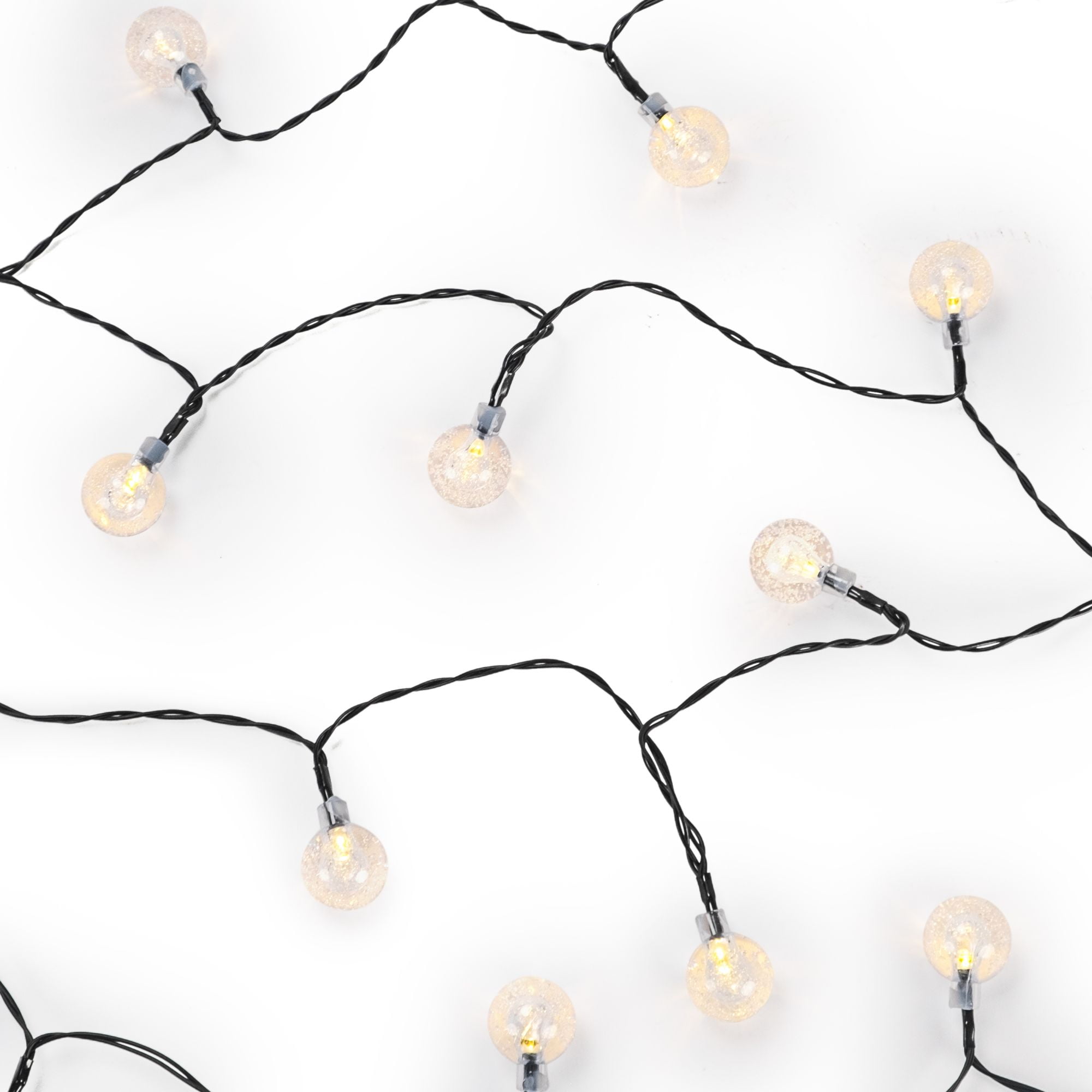 Mainstays 30ct Solar Garden Decorative Globe Bubble Warm White String Lights - Image 11