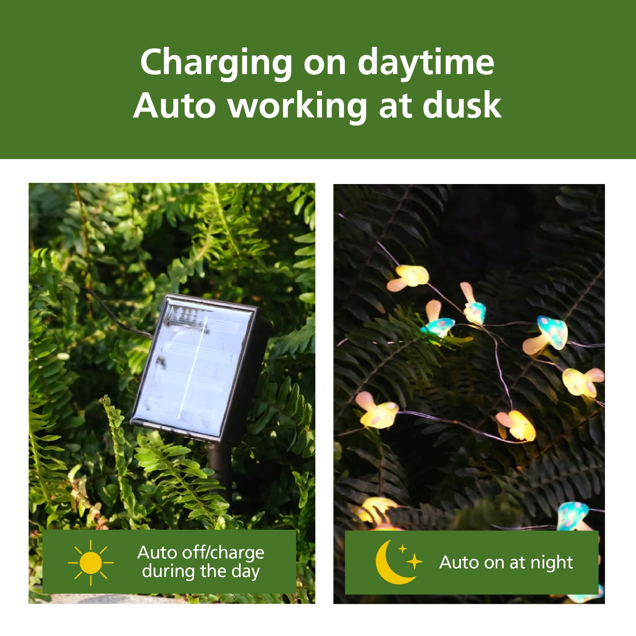 Mainstays Solar 30 Count Mushroom Light - Image 4