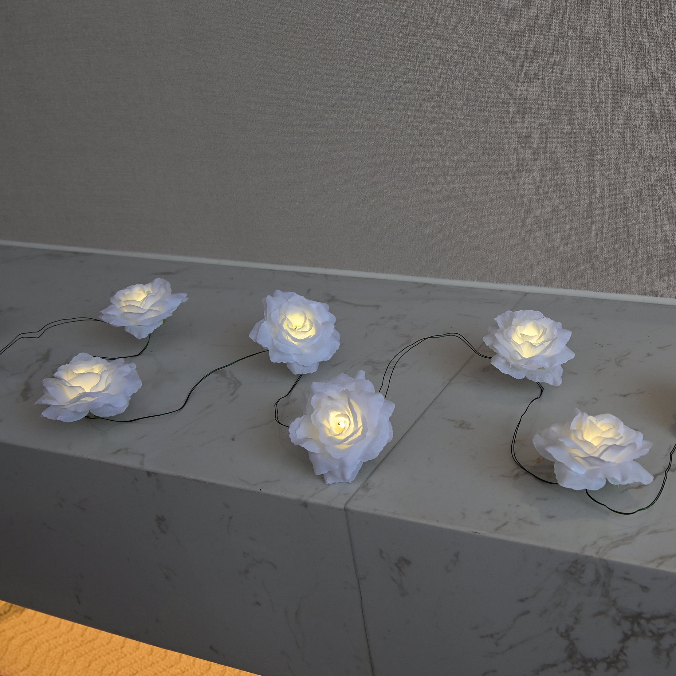 Warm White Rose Battery Operated LED Garland Lights, 6', by Way To Celebrate - Image 13