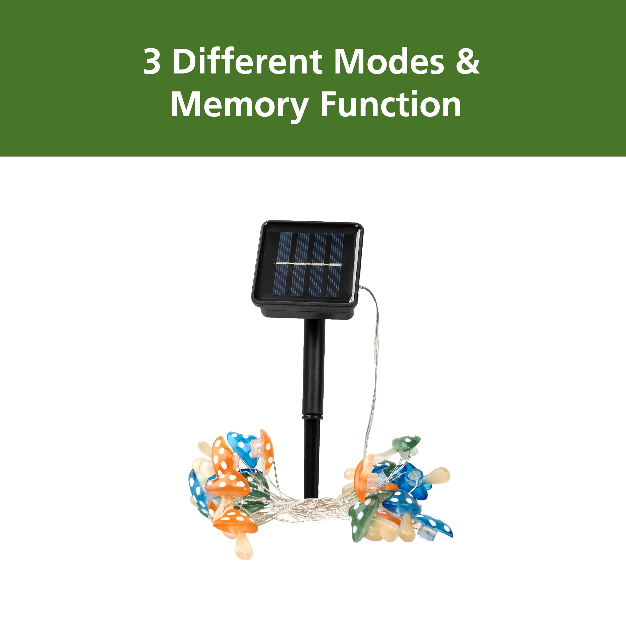 Mainstays Solar 30 Count Mushroom Light - Image 7
