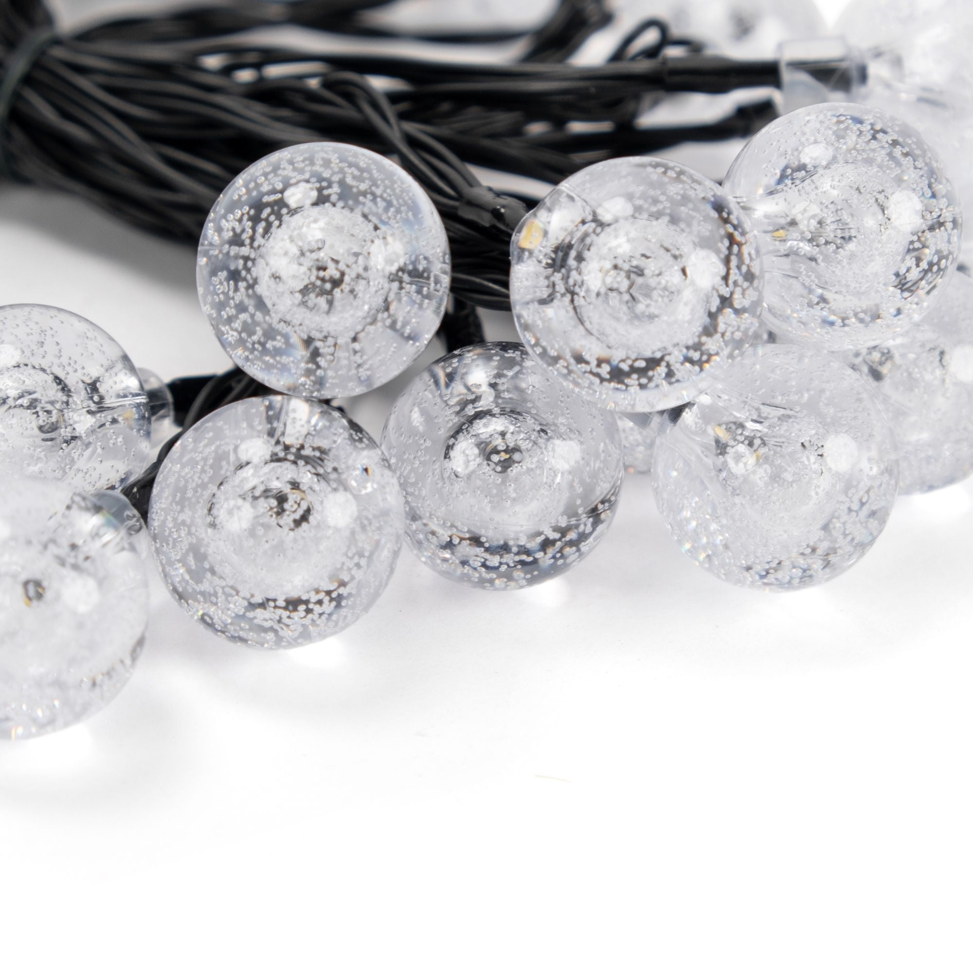 Mainstays 30ct Solar Garden Decorative Globe Bubble Warm White String Lights - Image 10