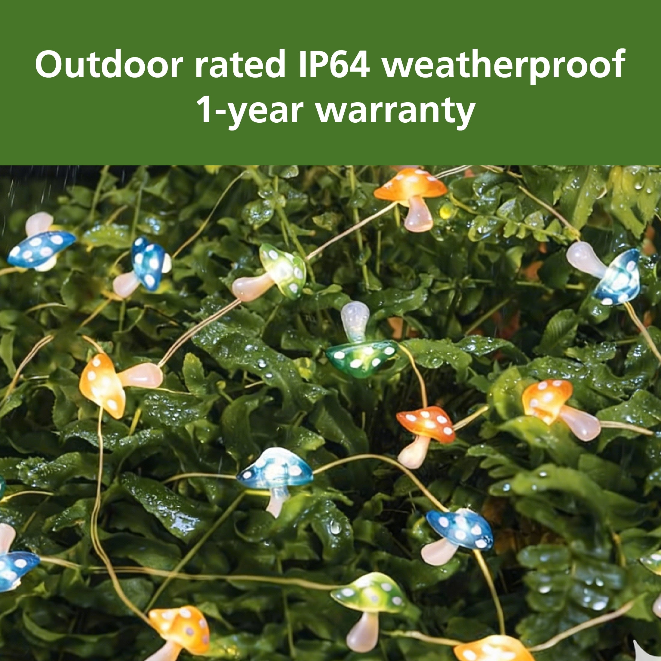 Mainstays Solar 30 Count Mushroom Light - Image 2