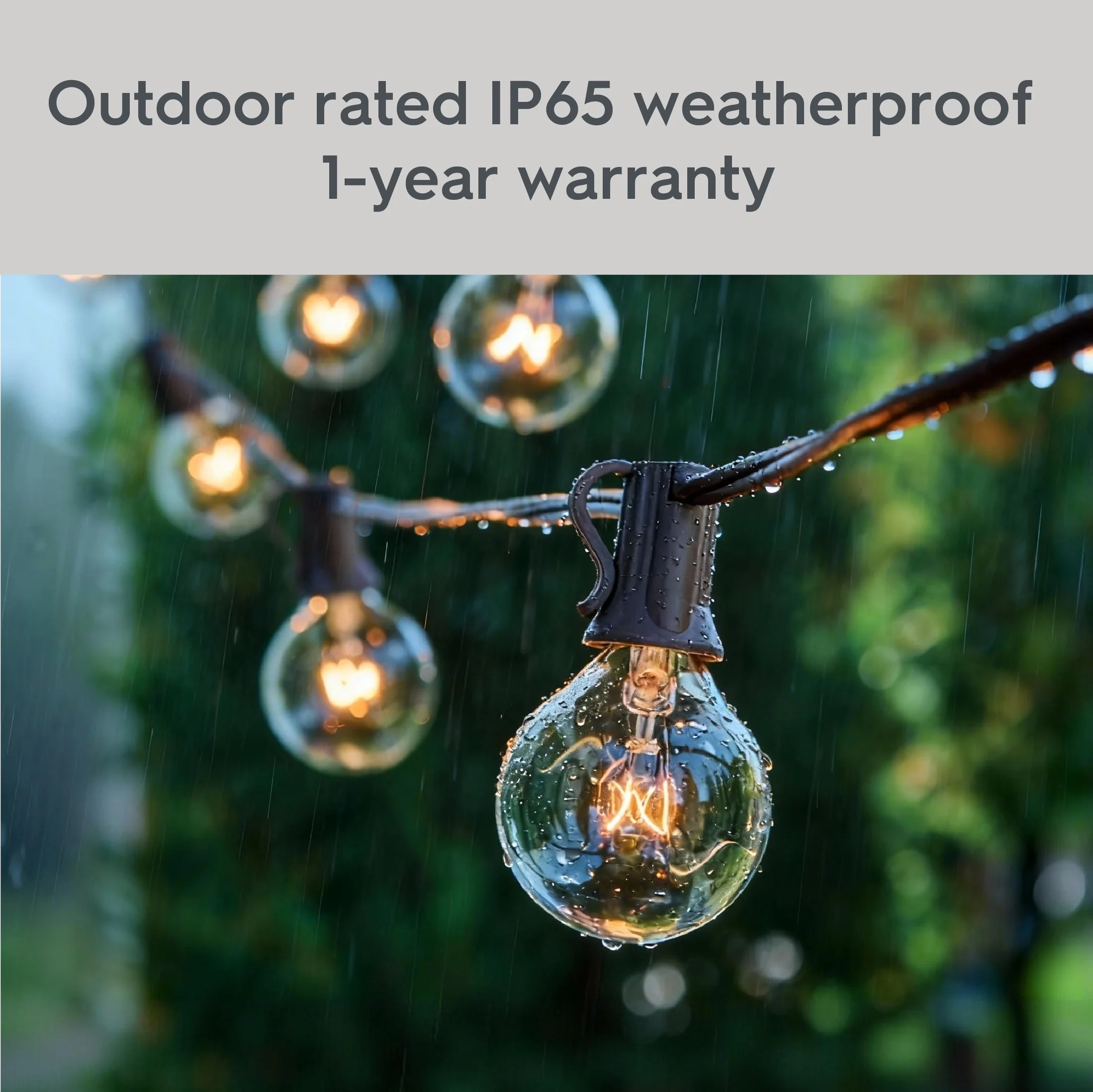 Better Homes & Gardens 20-Count G40 Clear Glass Globe Outdoor Patio String Lights - Image 9