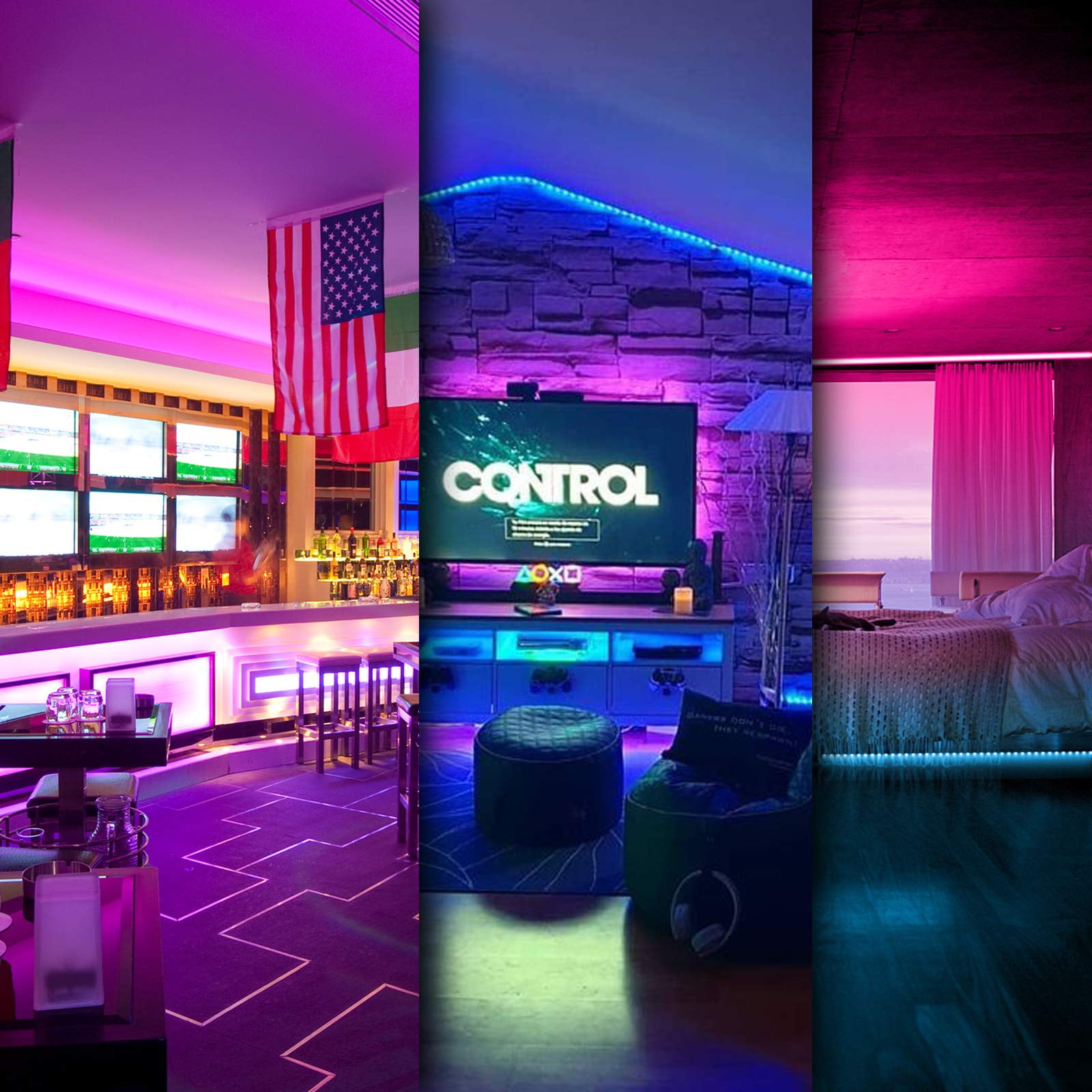 DAYBETTER Led Strip Lights 200ft,App and Remote Control,RGB Music Sync Color Changing LED Lights for Bedroom,Party,Home Decoration - Image 4