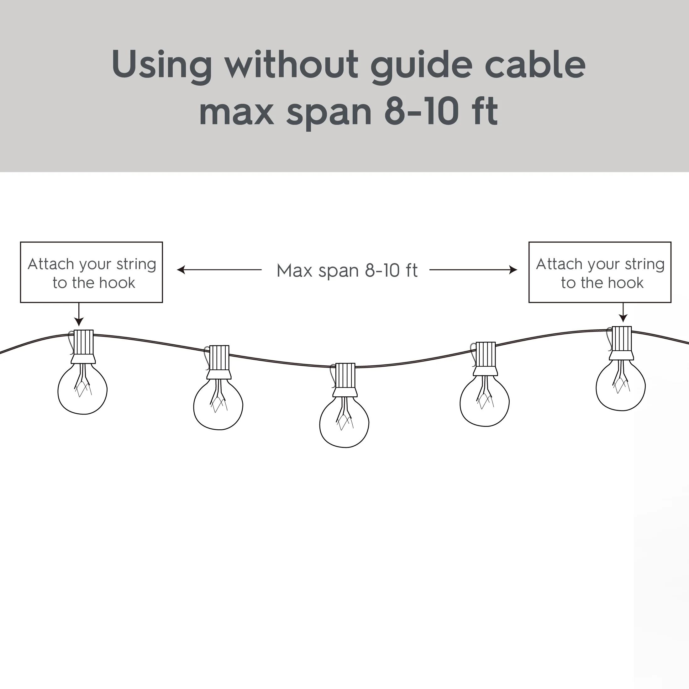 Better Homes & Gardens 20-Count G40 Clear Glass Globe Outdoor Patio String Lights - Image 7