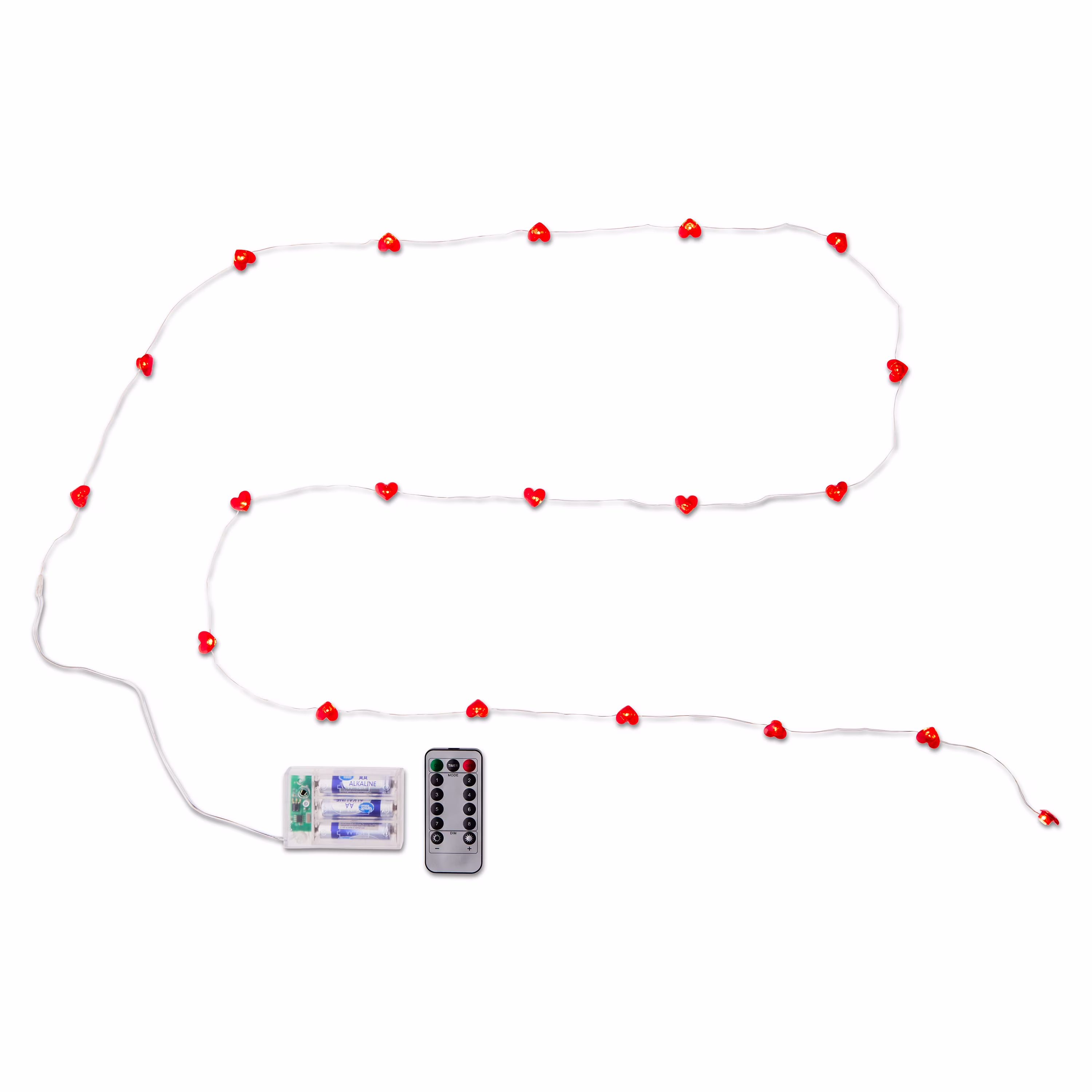 Battery-Operated Heart LED String Lights, Red, 6', Valentine's Day by Way To Celebrate
