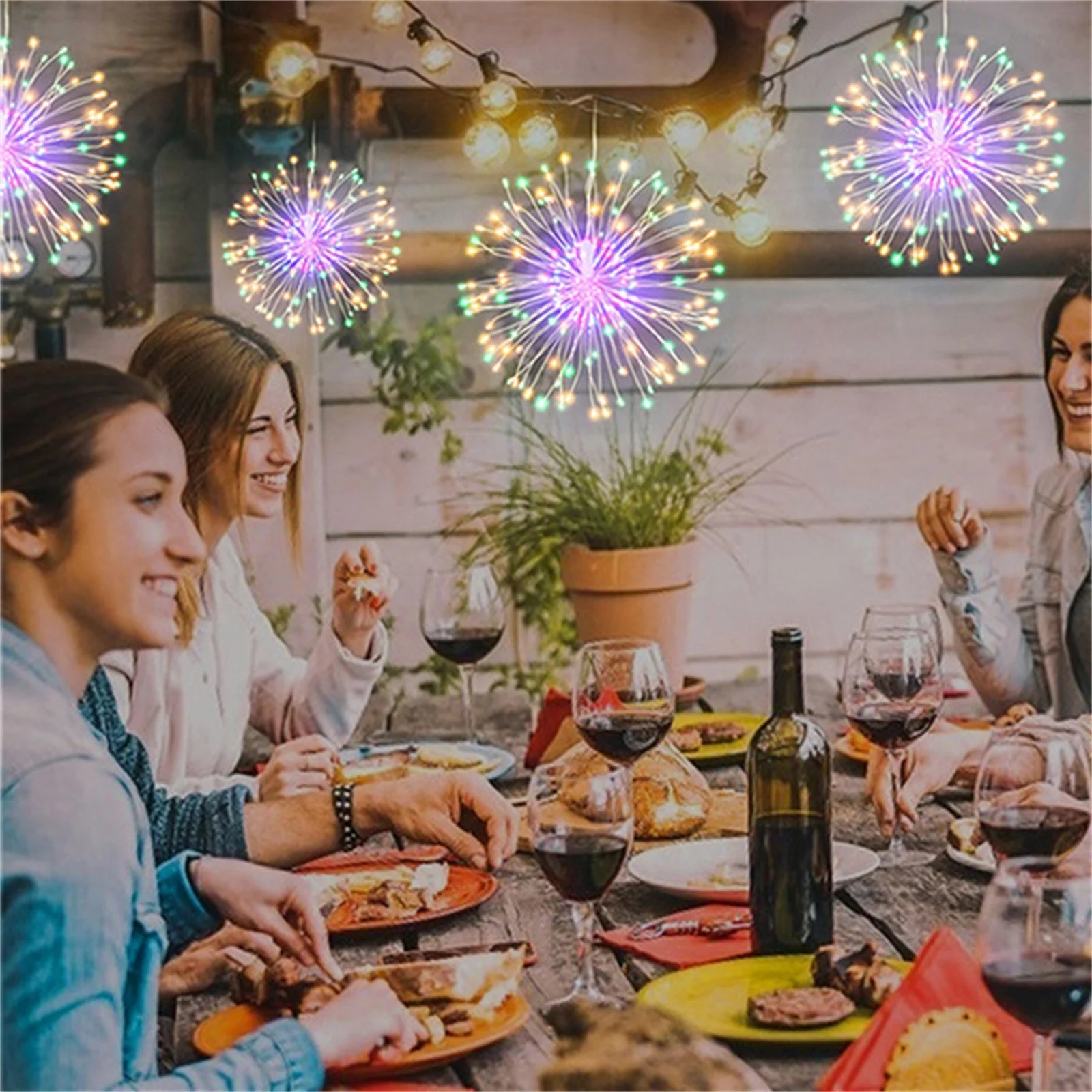 120 LED Hanging Bouquet Lights with Remote - Waterproof String Ornament for Home Decor, 8 Modes with Warm White Glow for Indoor or Outdoor